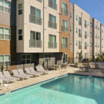 Allure Apartments Multi Family Residential Construction General Contractor Near Me Modesto Stockton Exterior Pool Clubhouse Front View